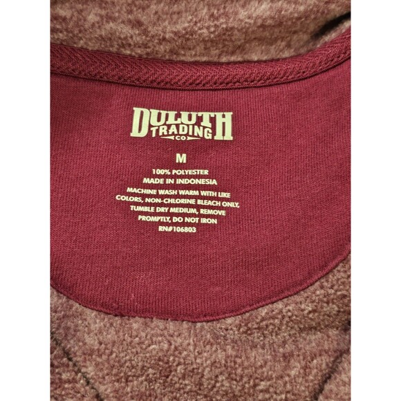 Duluth Trading Pullover Jacket Womens Medium Purple Fleece 1/4 Snap Frost Lake - Picture 10 of 10